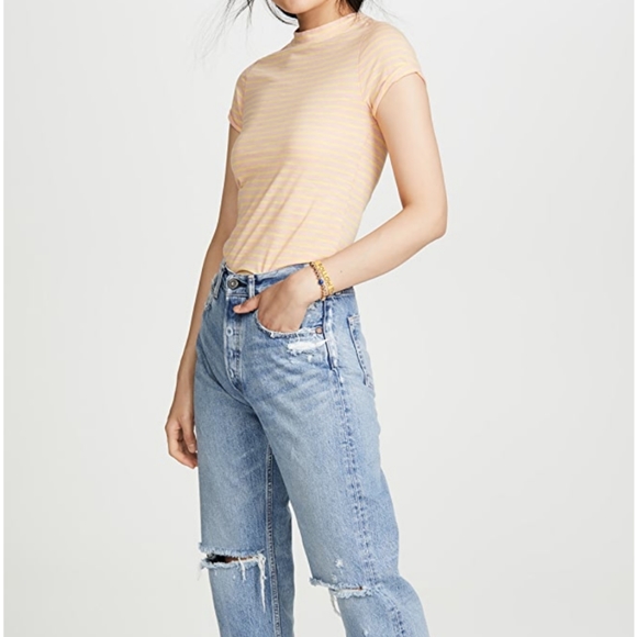 FREE PEOPLE We The Free Night Sky Striped Tee - Picture 2 of 11